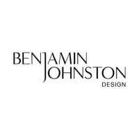 Benjamin Johnston Design logo in minimalist black typography on a white background with modern styling.