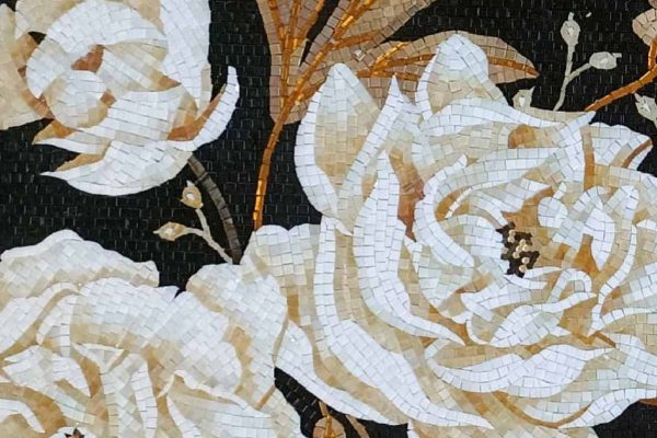 Floral Pattern in Mosaic Material