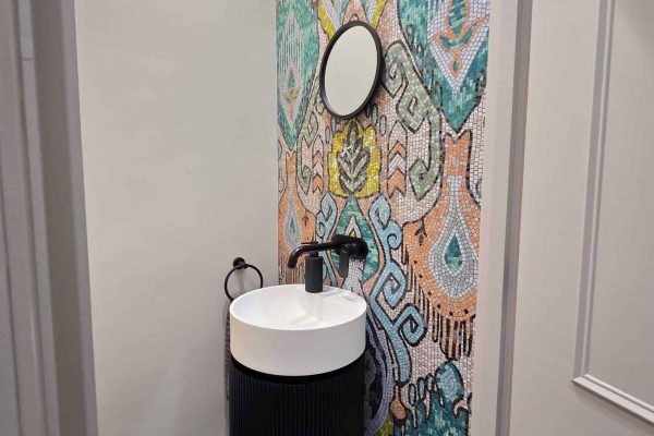 Mosaic Mural in Colorful Pattern