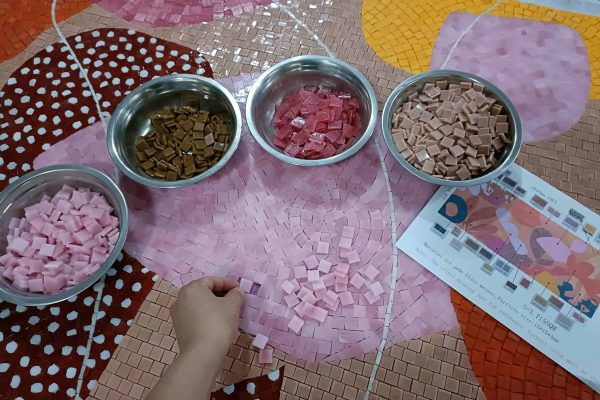 Playful Geometric Design Mosaic Fabrication Process