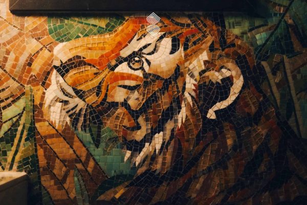 Tiger Mosaic Mural Wall