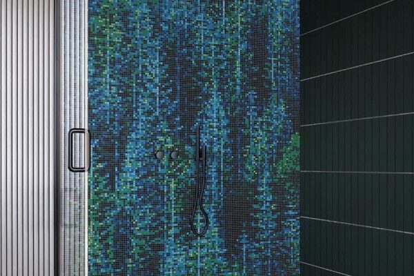 Pine Forest PIXL Elysian glass mosaic vertex tile pattern
